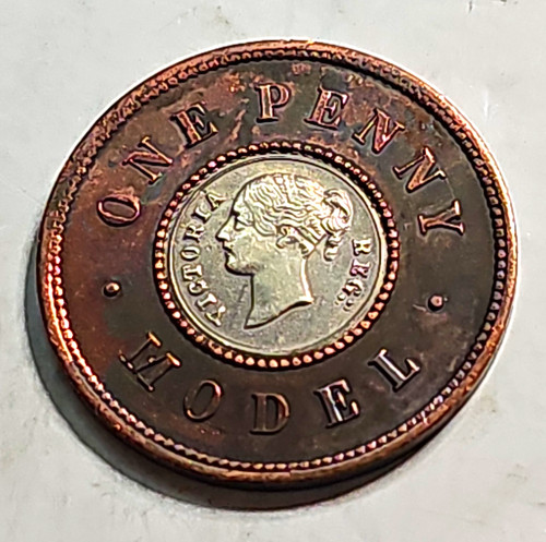 One penny model - penny, token