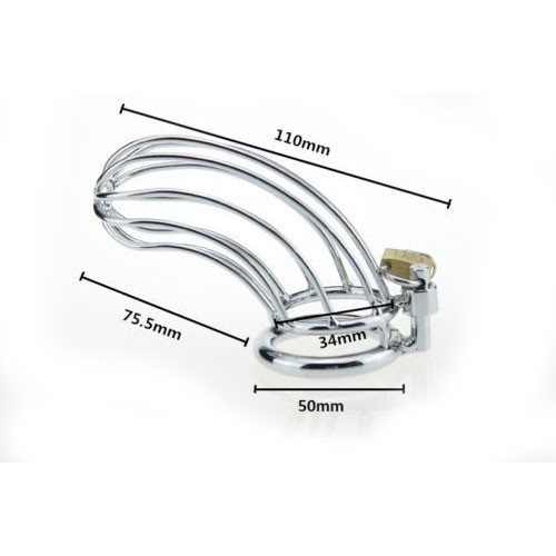 Male stainless steel chastity - steel,