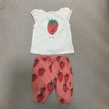 Strawberry print t-shirt &