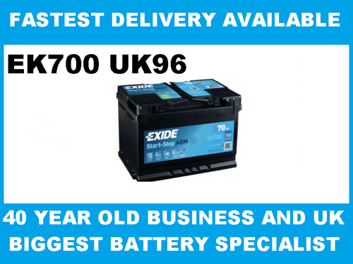Exide ek700 096 agm car - ek700,