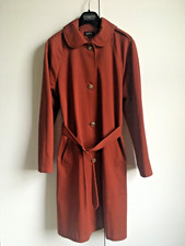 A.P.C. Maroon Knee-Length Trench Style Coat Sz S