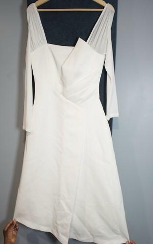 Asymmetrical white dress - asymmetrical,