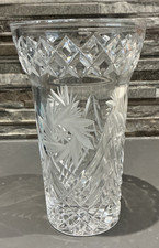 Dresden 24%+ Lead Crystal Vase - Cut Glass - Pinwheel Design -  Germany -  6” 