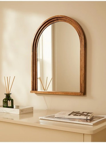 Natural brown arched wood - natural,