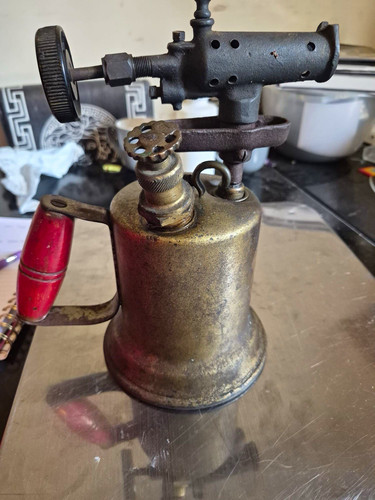 Vintage brass blowtorch - brass,