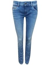 Pepe Jeans - Ladies Light Denim New Brooke Slim Fit Mid Waist Denim Jeans 