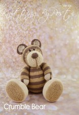 New Knitting Pattern Crumble Bear Knitting by Post Original New A5 Leaflet