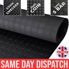 Rubber Matting Heavy Duty 3mm Thick Anti-Slip Garage Flooring (1.5m Wide Roll)