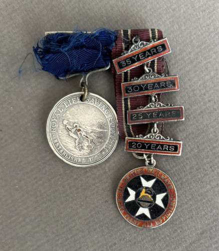 Vintage silver enamel - silver,