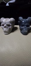 2 Horned Skulls. Lepidolite
