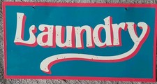 Metal sign "Laundry" 30cmx15cm House decor 