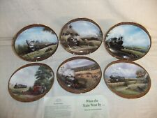 Davenport vintage collector plates WHEN THE TRAIN WENT BY + box & cert. - 8J6C