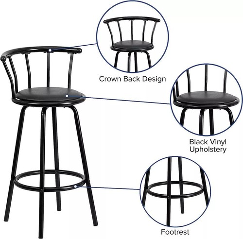 Round tall 360 swivel bar - round,