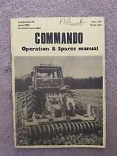 McCONNEL COMMANDO PARTS & OPERATORS MANUAL
