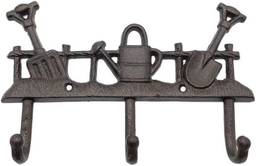 Cast iron brown hooks garden - iron,