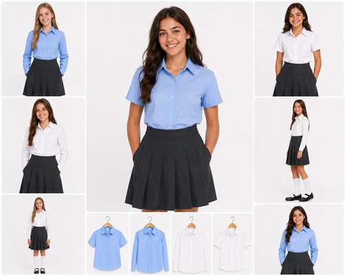 Girls school uniform - girls, blouse