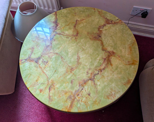 Onyx round coffee table green - round,