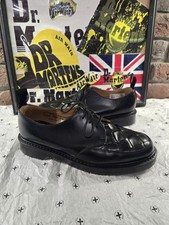 RARE MENS FRED PERRY X GEORGE COX BLACK LEATHER SHOES SIZE 7 