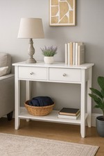 2 Drawer Console Table-White