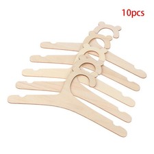 10Pcs Baby Clothes Hanger Wooden Baby Hanger Rack Girls Room Decor Storage