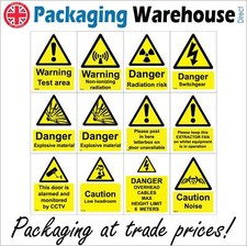 Danger Warning Signs Test Area