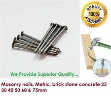 Masonry nails. Metric. brick stone concrete 25 30 40 50 60 & 75mm