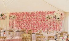 LARGE Pink and white floral wall for HIRE (3M x 2.4M) 9.8FT x 7.8FT Kent/London