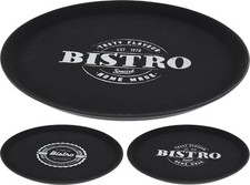 35cm non slip black - black, tray