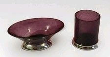 Crackle Glass Oval dish with a