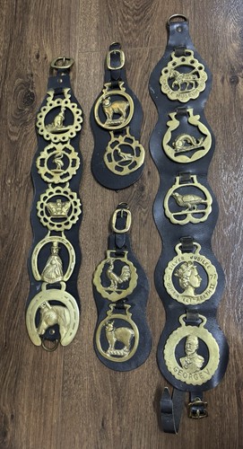 Horse brasses leather - 14,