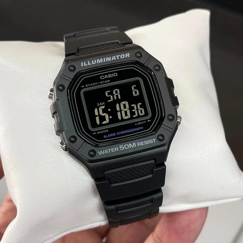 Casio 218h 1bv 43mm - w-218h-1bv, quartz