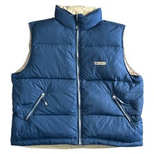 Oneill Gilet Puffer Jacket Outdoor Full Zip Pockets Blue Mens Large