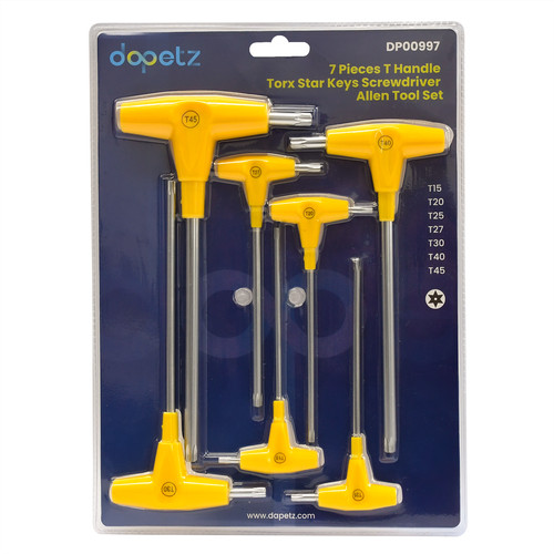 Handle torx star key set - t,