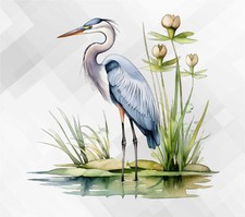 Spring Blue Heron bird Wall