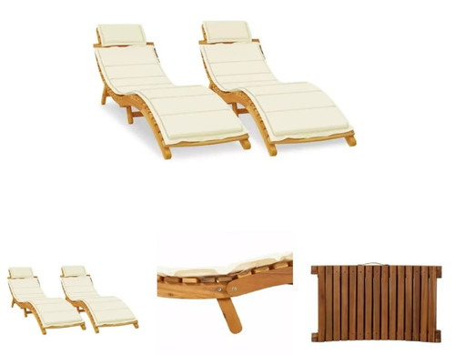 Sun lounger with - lounger, cushions