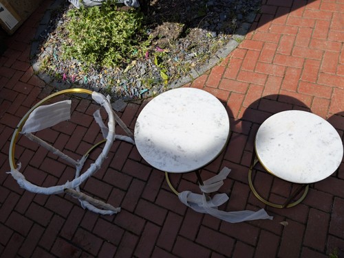 Round table marble pattern - marble,