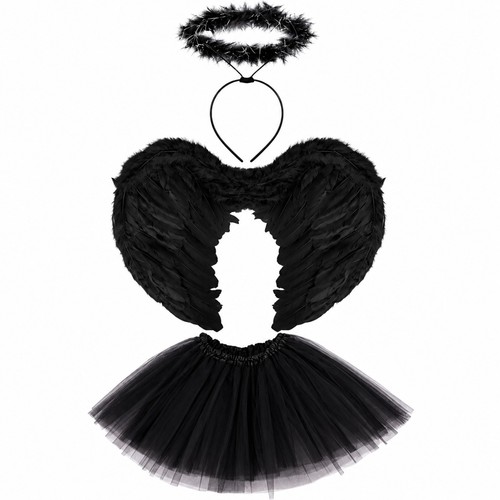 Dark black angel fairy - black,