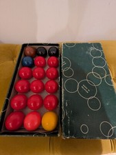 Aramith Pool Billiard Balls  Belgian- Vintage  1-5/8"  Set 16 - Boxed 