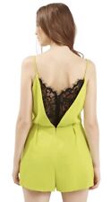 Topshop Size 8 Neon Green And