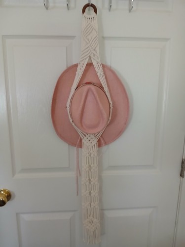 Handmade macrame hat holder - macrame,
