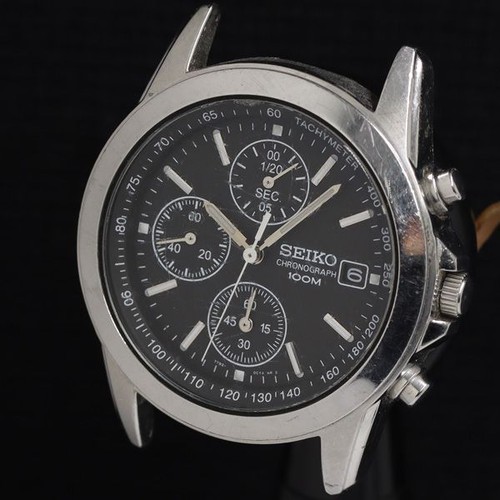 Seiko 7t92 0cw0 men black - 7t92-0cw0,