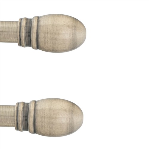 Pair curtain pole finials - pole,