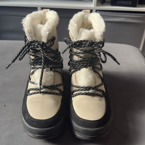 Graceland beige black faux fur - beige/black,