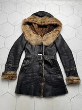Vintage Real Sheepskin Hooded