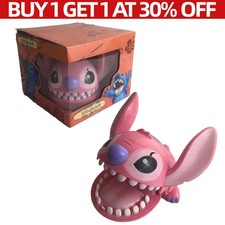 Lilo And Stitch Toy Big Mouth Bite Finger Game Figure Tricky Prank Kid Gift Pink