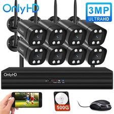 3MP 4/8CH HDMI NVR Wireless CCTV Camera Security System Home Outdoor IR Motion