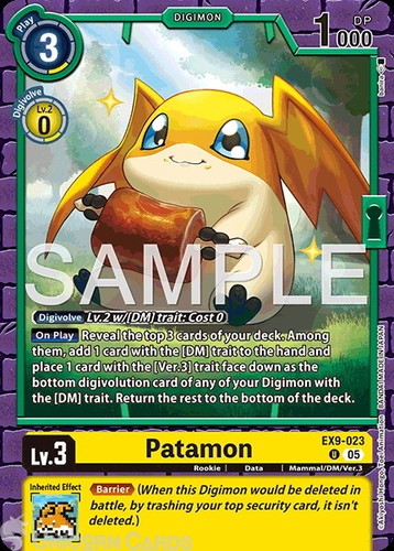 Ex9 023 patamon - ex9-023, uncommon