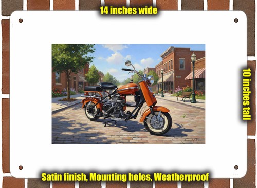 Metal sign 1957 cushman - -,