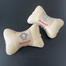 Original vintage Renault branded Car Headrest Neck Rest Pillow x 2