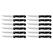12x Steak Knives Set – Stainless Steel Table Cutlery Serrated Kitchen Knife Set